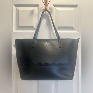 Kate Spade Black Scalloped Tote